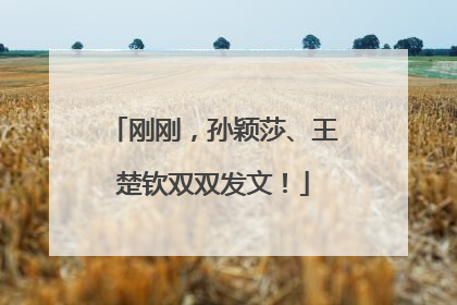 刚刚，孙颖莎、王楚钦双双发文！