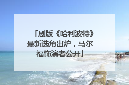 剧版《哈利波特》最新选角出炉，马尔福饰演者公开
