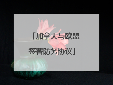 加拿大与欧盟签署防务协议