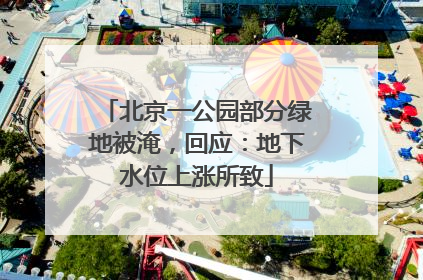 北京一公园部分绿地被淹，回应：地下水位上涨所致