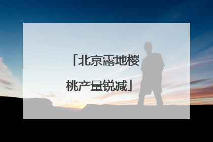 北京露地樱桃产量锐减