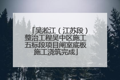 吴淞江（江苏段）整治工程吴中区施工五标段项目闸室底板施工浇筑完成