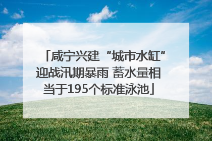 咸宁兴建“城市水缸”迎战汛期暴雨 蓄水量相当于195个标准泳池