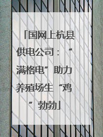国网上杭县供电公司：“满格电”助力养殖场生“鸡”勃勃