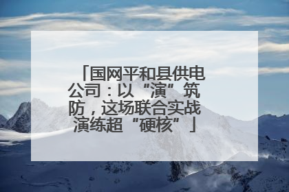 国网平和县供电公司：以“演”筑防，这场联合实战演练超“硬核”