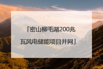 密山柳毛湖200兆瓦风电储能项目并网
