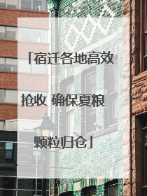 宿迁各地高效抢收 确保夏粮颗粒归仓