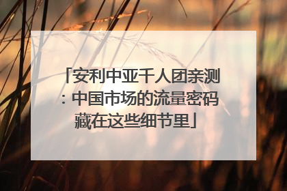 安利中亚千人团亲测：中国市场的流量密码 藏在这些细节里