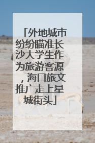 外地城市纷纷瞄准长沙大学生作为旅游客源，海口旅文推广走上星城街头