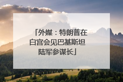 外媒：特朗普在白宫会见巴基斯坦陆军参谋长