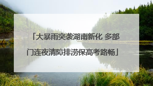 大暴雨突袭湖南新化 多部门连夜清障排涝保高考路畅