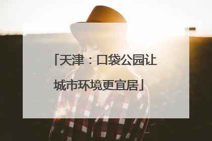 天津：口袋公园让城市环境更宜居