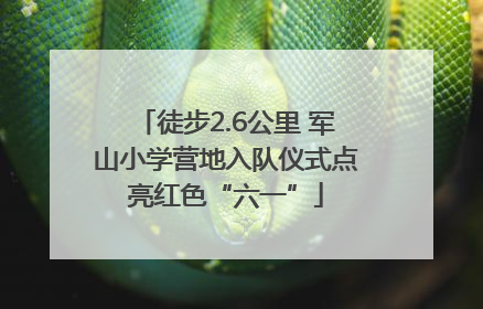 徒步2.6公里 军山小学营地入队仪式点亮红色“六一”