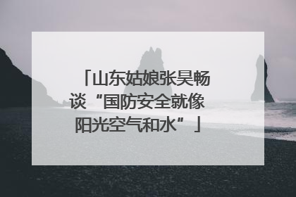 山东姑娘张昊畅谈“国防安全就像阳光空气和水”