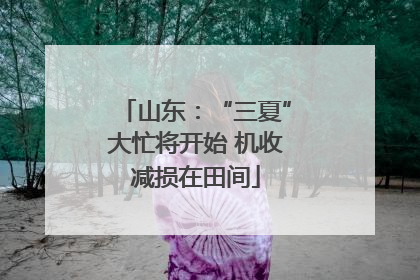山东：“三夏”大忙将开始 机收减损在田间