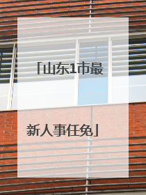 山东1市最新人事任免