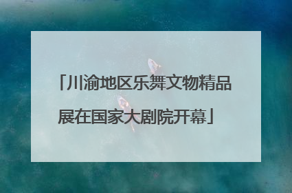 川渝地区乐舞文物精品展在国家大剧院开幕