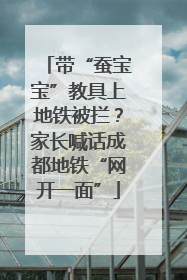 带“蚕宝宝”教具上地铁被拦？家长喊话成都地铁“网开一面”