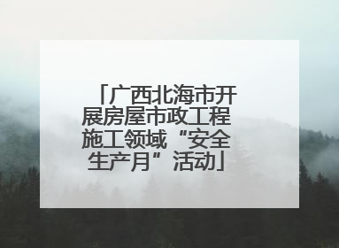 广西北海市开展房屋市政工程施工领域“安全生产月”活动