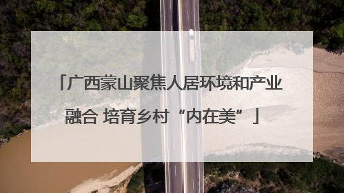 广西蒙山聚焦人居环境和产业融合 培育乡村“内在美”