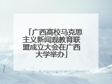 广西高校马克思主义新闻观教育联盟成立大会在广西大学举办