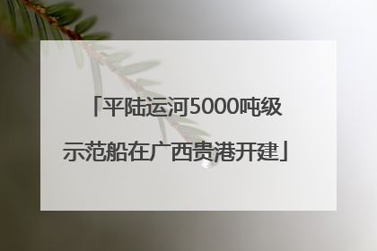 平陆运河5000吨级示范船在广西贵港开建