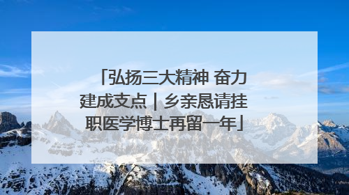 弘扬三大精神 奋力建成支点｜乡亲恳请挂职医学博士再留一年