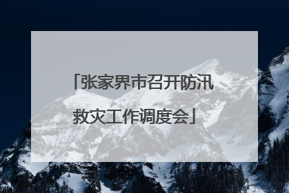 张家界市召开防汛救灾工作调度会