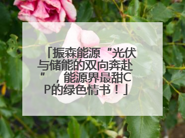 振森能源“光伏与储能的双向奔赴”，能源界最甜CP的绿色情书！