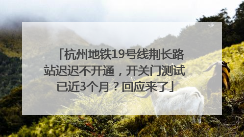 杭州地铁19号线荆长路站迟迟不开通，开关门测试已近3个月？回应来了