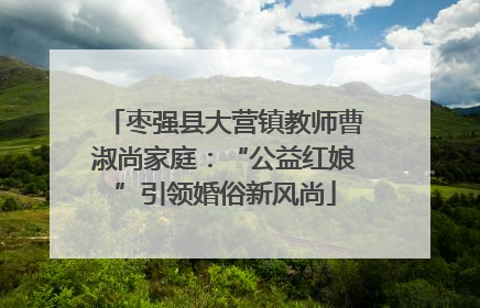 枣强县大营镇教师曹淑尚家庭：“公益红娘”引领婚俗新风尚