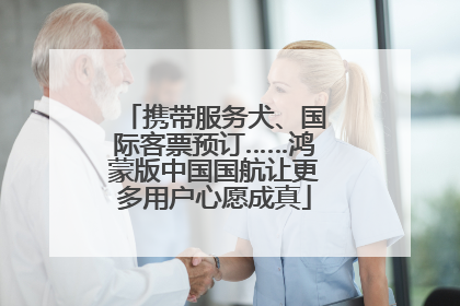 携带服务犬、国际客票预订……鸿蒙版中国国航让更多用户心愿成真