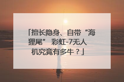 擅长隐身、自带“海狸尾” 彩虹-7无人机究竟有多牛？