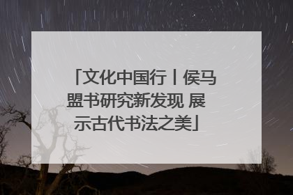 文化中国行丨侯马盟书研究新发现 展示古代书法之美
