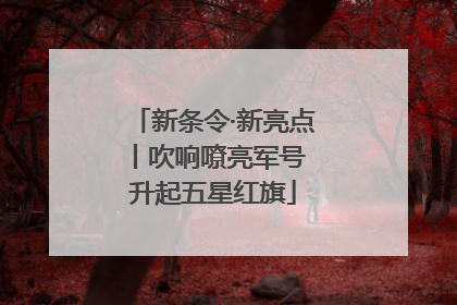 新条令·新亮点丨吹响嘹亮军号 升起五星红旗