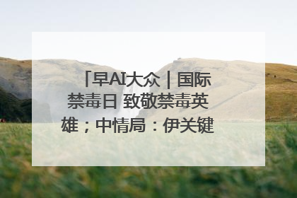 早AI大众｜国际禁毒日 致敬禁毒英雄；中情局：伊关键核设施被摧毁