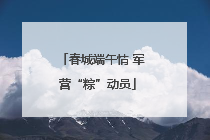 春城端午情 军营“粽”动员