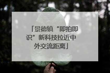 景德镇“即拍即识”新科技拉近中外交流距离