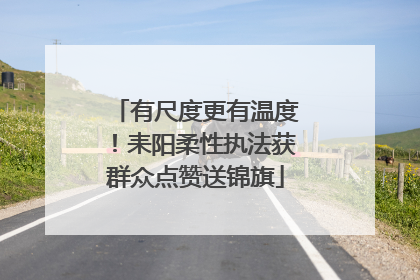 有尺度更有温度！耒阳柔性执法获群众点赞送锦旗