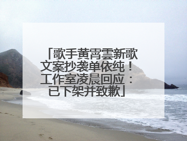 歌手黄霄雲新歌文案抄袭单依纯！工作室凌晨回应：已下架并致歉