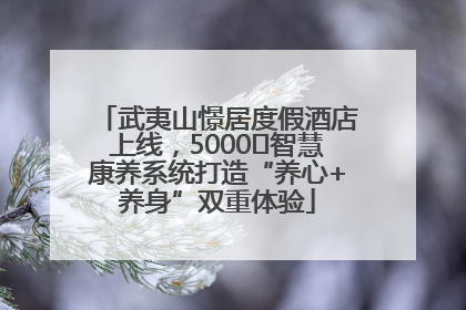 武夷山憬居度假酒店上线，5000㎡智慧康养系统打造“养心+养身”双重体验