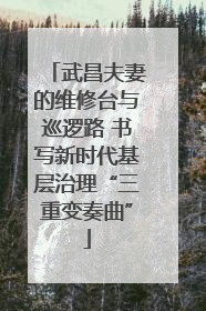 武昌夫妻的维修台与巡逻路 书写新时代基层治理“三重变奏曲”