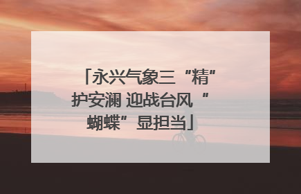 永兴气象三“精”护安澜 迎战台风“蝴蝶”显担当