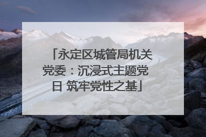 永定区城管局机关党委：沉浸式主题党日 筑牢党性之基