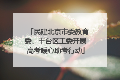 民建北京市委教育委、丰台区工委开展高考暖心助考行动