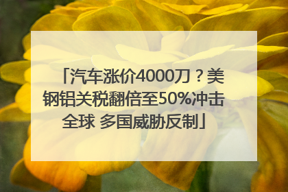 汽车涨价4000刀？美钢铝关税翻倍至50%冲击全球 多国威胁反制