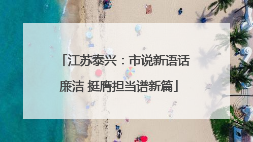 江苏泰兴：市说新语话廉洁 挺膺担当谱新篇