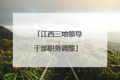 江西三地领导干部职务调整