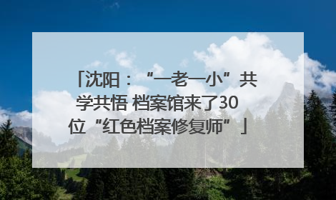 沈阳：“一老一小”共学共悟 档案馆来了30位“红色档案修复师”