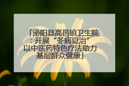泌阳县高邑镇卫生院：开展“冬病夏治” 以中医药特色疗法助力基层群众健康